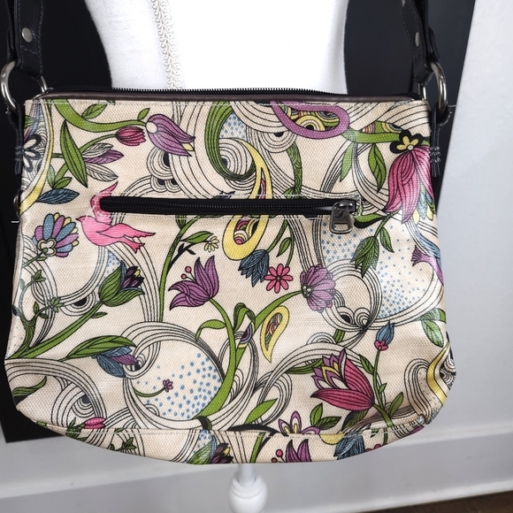 Sak Roots White Peace Dove Coated Canvas Purse - Picture 4 of 12